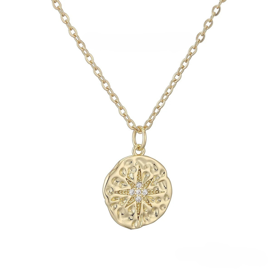 GOLDEN RELIEF PENDANT NECKLACE