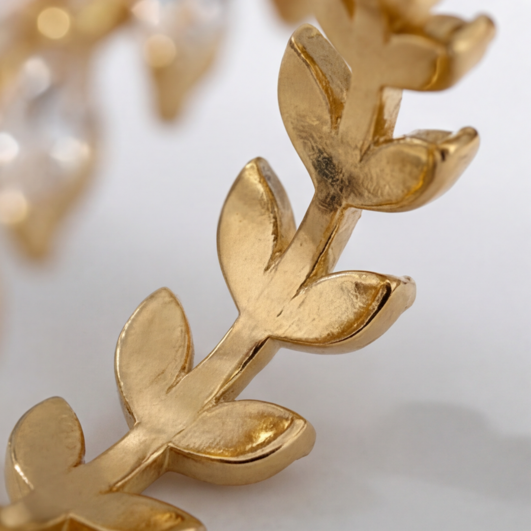 GOLDEN LEAF SPARKLE RING