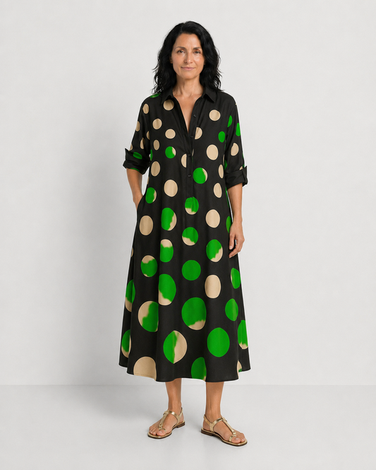 VIORICA | ROCHIE LUNGĂ CU PRINT CU BULINE