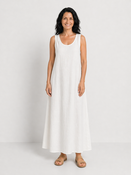 DORINA | ROCHIE MIDI FĂRĂ MÂNECI GULER ROTUND