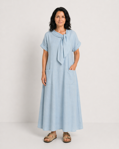 ZSUZSANNA | MAXI RUHA KEREK NYAKKAL ÉS ZSEBEKKEL