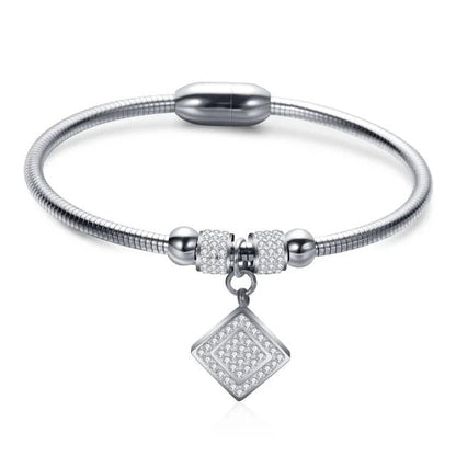 SQUARE PENDANT ACCENT BRACELET