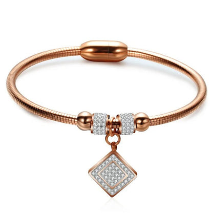 SQUARE PENDANT ACCENT BRACELET