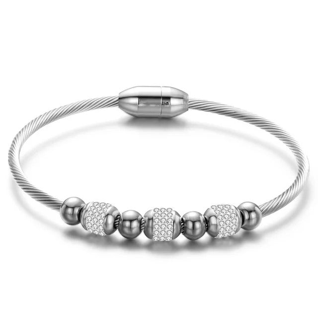 BEADED CRYSTAL ACCENT BRACELET