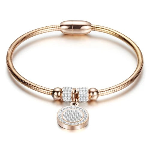 ROUND PENDANT SPARKLE BRACELET