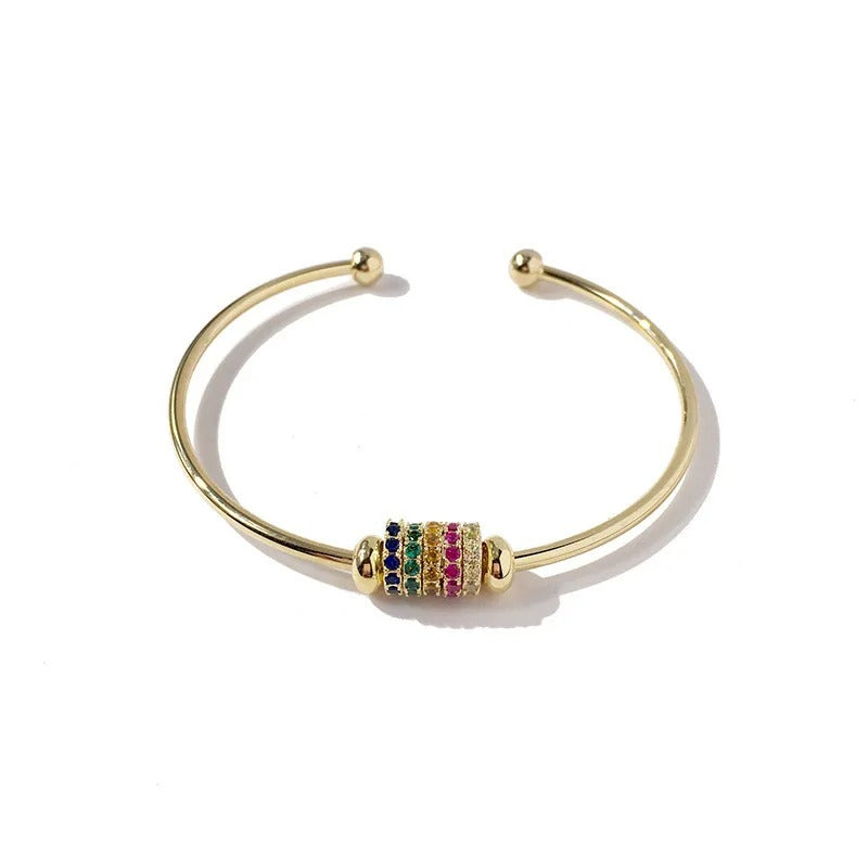 CRYSTAL ACCENT OPEN BRACELET
