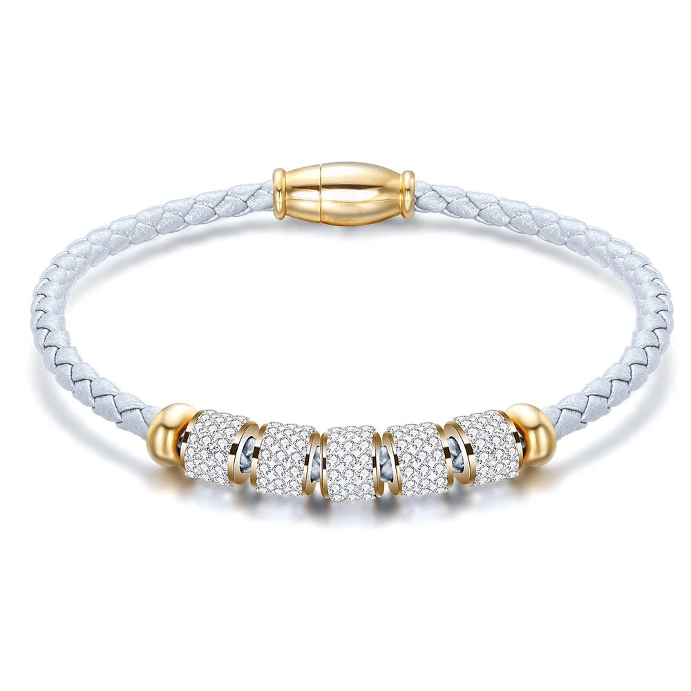 BRAIDED STRAP SPARKLE BRACELET