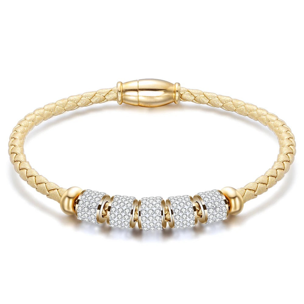 BRAIDED STRAP SPARKLE BRACELET