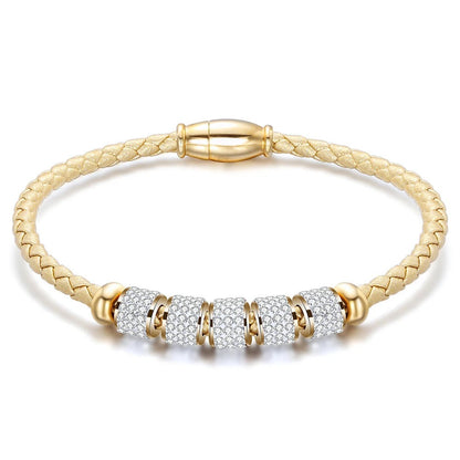 BRAIDED STRAP SPARKLE BRACELET