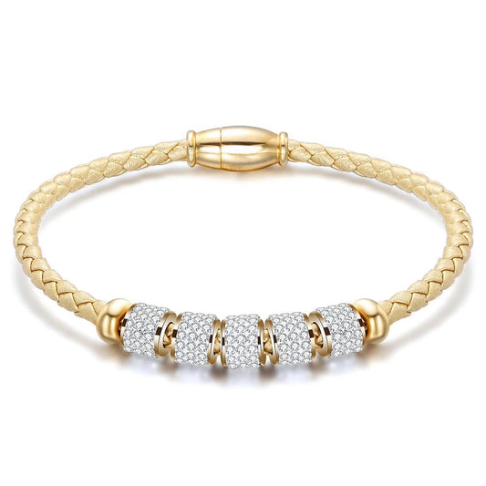 BRAIDED STRAP SPARKLE BRACELET