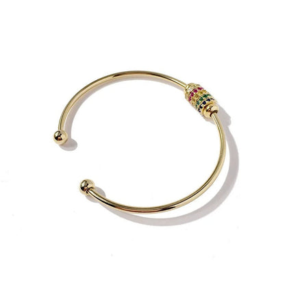 CRYSTAL ACCENT OPEN BRACELET