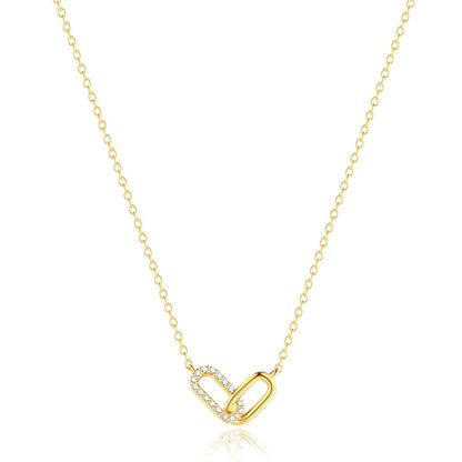 GOLDEN CURVED PENDANT NECKLACE