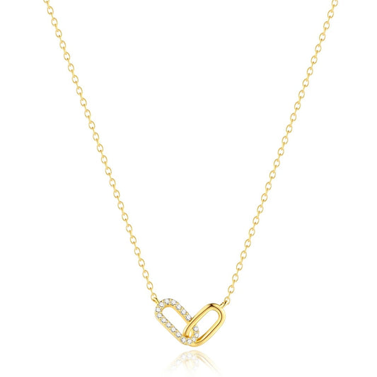 GOLDEN CURVED PENDANT NECKLACE
