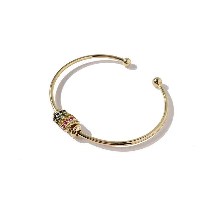 CRYSTAL ACCENT OPEN BRACELET