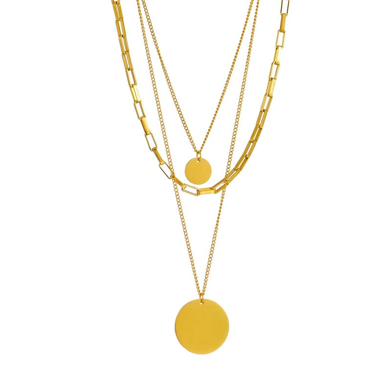 GOLDEN LAYERED PENDANT NECKLACE