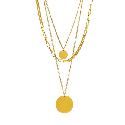 GOLDEN LAYERED PENDANT NECKLACE