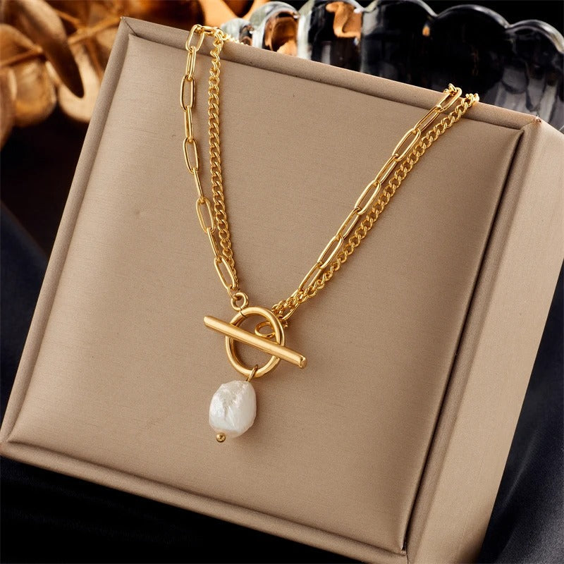 GOLDEN FRESHWATER PEARL NECKLACE