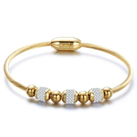 BEADED CRYSTAL ACCENT BRACELET