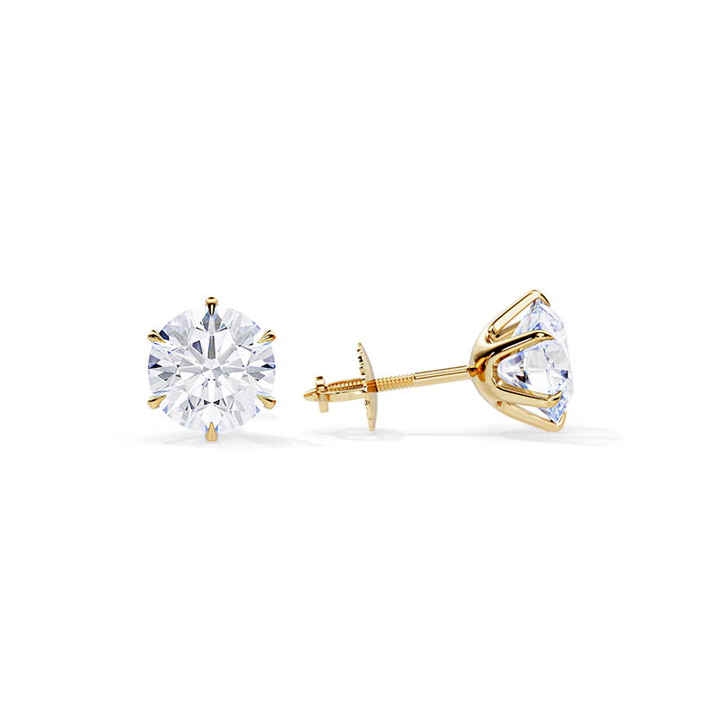 GOLDEN CLEAR STONE EARRINGS